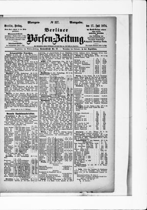 Berliner Börsen-Zeitung vom 17.07.1874