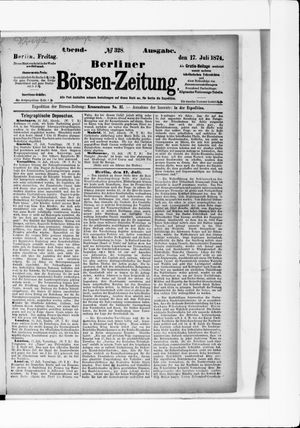 Berliner Börsen-Zeitung vom 17.07.1874