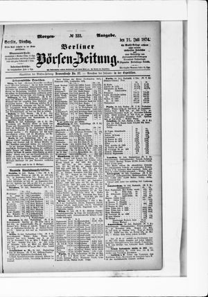 Berliner Börsen-Zeitung vom 21.07.1874