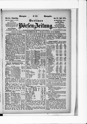 Berliner Börsen-Zeitung vom 23.07.1874