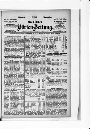 Berliner Börsen-Zeitung vom 25.07.1874