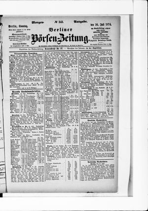 Berliner Börsen-Zeitung on Jul 26, 1874