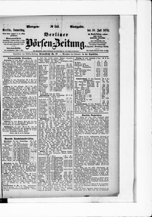 Berliner Börsen-Zeitung vom 30.07.1874