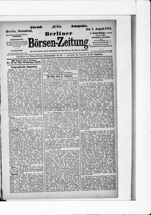 Berliner Börsen-Zeitung vom 01.08.1874