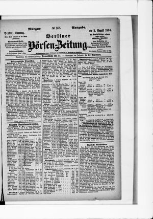 Berliner Börsen-Zeitung vom 02.08.1874