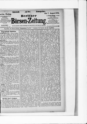 Berliner Börsen-Zeitung vom 07.08.1874
