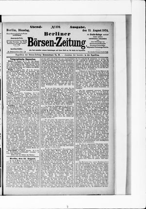 Berliner Börsen-Zeitung vom 11.08.1874