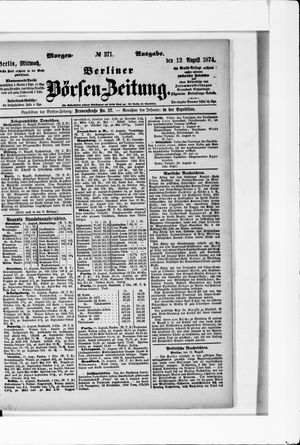 Berliner Börsen-Zeitung vom 12.08.1874