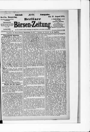 Berliner Börsen-Zeitung vom 13.08.1874