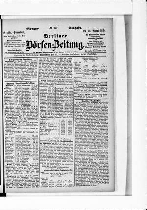 Berliner Börsen-Zeitung vom 15.08.1874