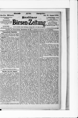 Berliner Börsen-Zeitung vom 19.08.1874
