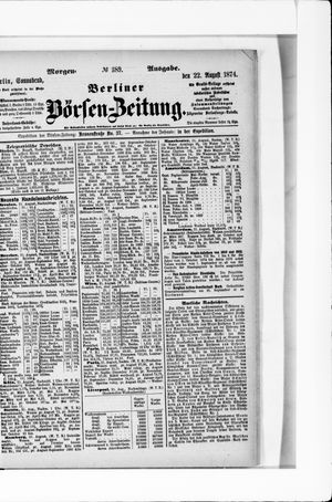 Berliner Börsen-Zeitung vom 22.08.1874