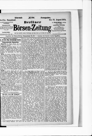Berliner Börsen-Zeitung vom 22.08.1874
