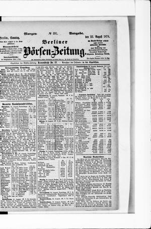 Berliner Börsen-Zeitung on Aug 23, 1874