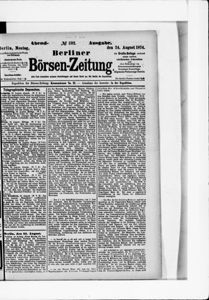Berliner Börsen-Zeitung vom 24.08.1874