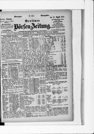 Berliner Börsen-Zeitung vom 30.08.1874
