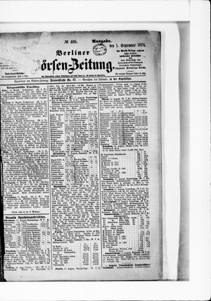 Berliner Börsen-Zeitung vom 01.09.1874