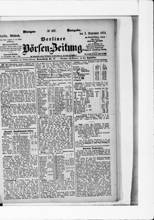 Berliner Börsen-Zeitung on Sep 2, 1874