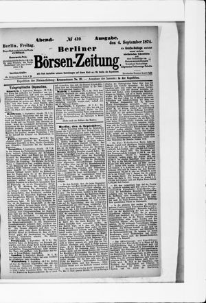 Berliner Börsen-Zeitung vom 04.09.1874