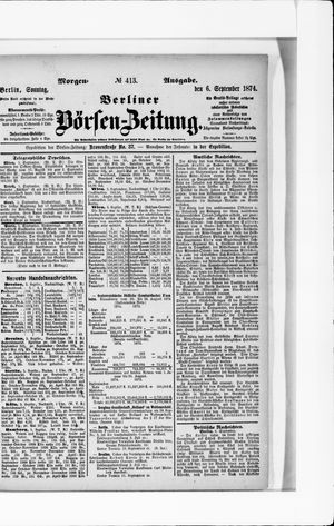 Berliner Börsen-Zeitung vom 06.09.1874