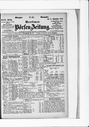 Berliner Börsen-Zeitung vom 11.09.1874