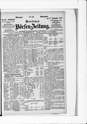 Berliner Börsen-Zeitung vom 12.09.1874
