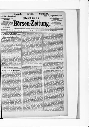 Berliner Börsen-Zeitung vom 12.09.1874