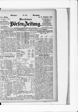 Berliner Börsen-Zeitung vom 18.09.1874