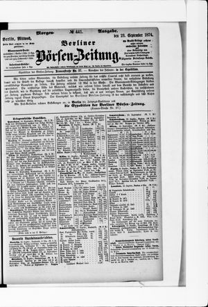 Berliner Börsen-Zeitung on Sep 23, 1874