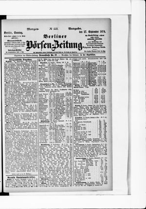 Berliner Börsen-Zeitung vom 27.09.1874