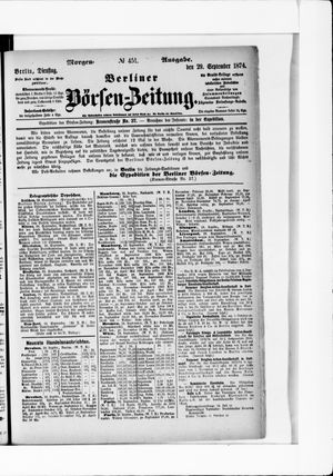 Berliner Börsen-Zeitung vom 29.09.1874
