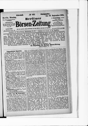 Berliner Börsen-Zeitung vom 29.09.1874