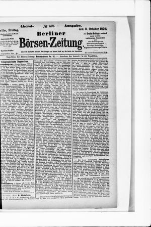 Berliner Börsen-Zeitung vom 02.10.1874