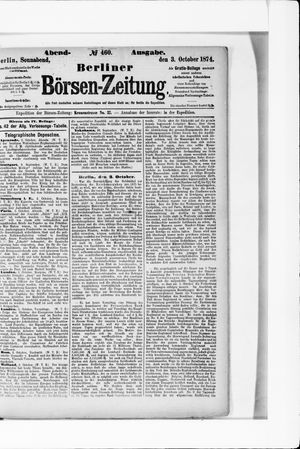 Berliner Börsen-Zeitung vom 03.10.1874