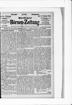Berliner Börsen-Zeitung on Oct 6, 1874
