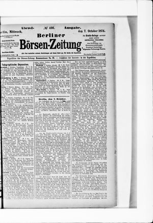 Berliner Börsen-Zeitung vom 07.10.1874