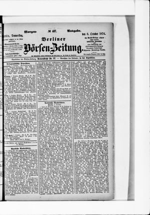 Berliner Börsen-Zeitung vom 08.10.1874