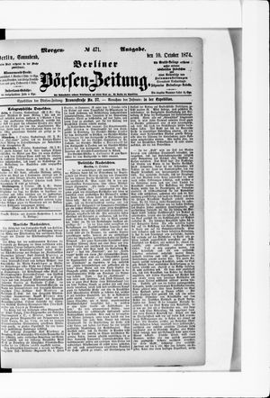 Berliner Börsen-Zeitung vom 10.10.1874
