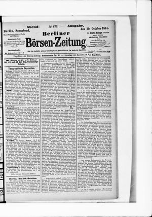 Berliner Börsen-Zeitung vom 10.10.1874