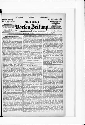 Berliner Börsen-Zeitung vom 11.10.1874