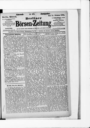 Berliner Börsen-Zeitung vom 14.10.1874