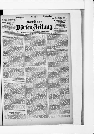 Berliner Börsen-Zeitung vom 15.10.1874