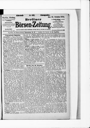 Berliner Börsen-Zeitung on Oct 16, 1874