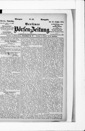 Berliner Börsen-Zeitung vom 22.10.1874