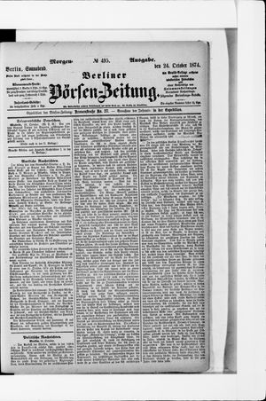 Berliner Börsen-Zeitung vom 24.10.1874