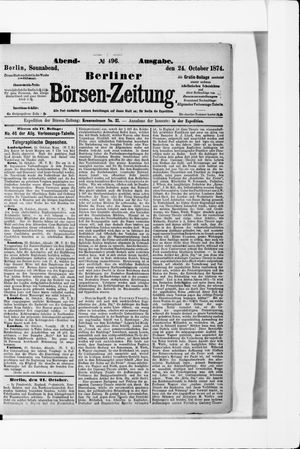 Berliner Börsen-Zeitung vom 24.10.1874