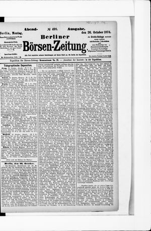 Berliner Börsen-Zeitung on Oct 26, 1874