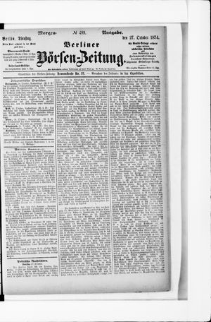 Berliner Börsen-Zeitung vom 27.10.1874