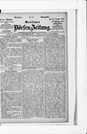 Berliner Börsen-Zeitung vom 28.10.1874