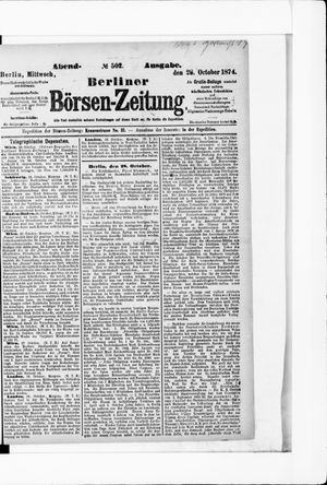 Berliner Börsen-Zeitung vom 28.10.1874